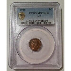 Italy 1916 Centesimo MS63 RB PCGS